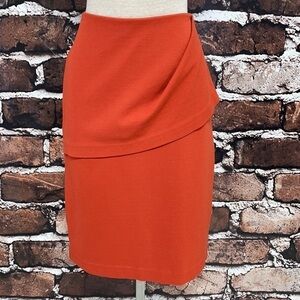 CAbi Skirt Overlay Pencil Straight Tumeric Orange 3099 Size 6